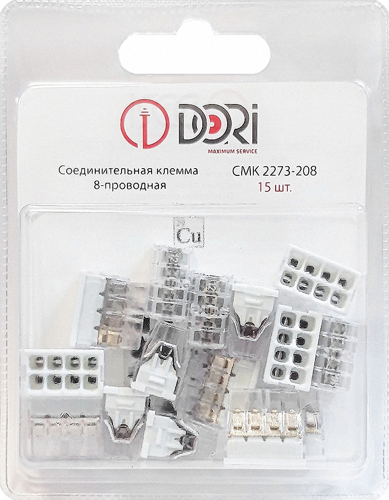 Изображение товара Клемма соединительная 8-проводная СМК 2273-208 DORI