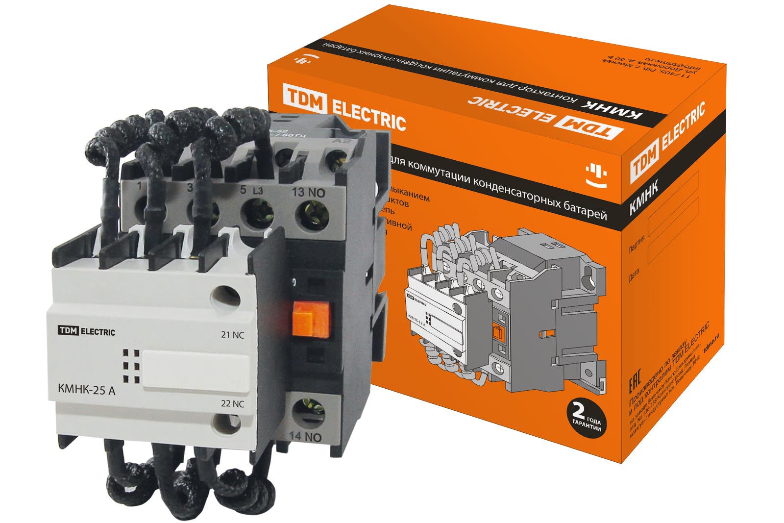 Изображение товара Контактор Tdm electric КМНК-40-230.Б 58 А 230 В Изображение товара Контактор Tdm electric КМНК-40-230.Б 58 А 230 В