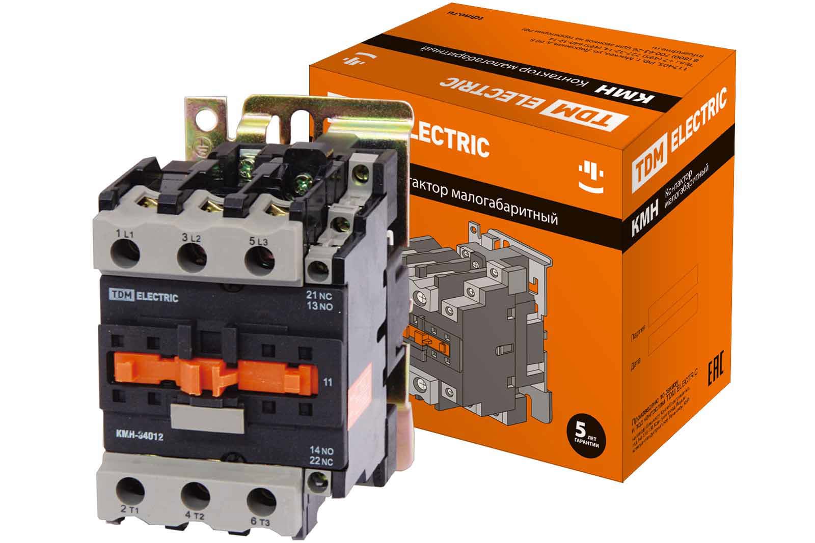 Изображение товара Контактор Tdm electric КМН-34012 40 А 230 В Изображение товара Контактор Tdm electric КМН-34012 40 А 230 В
