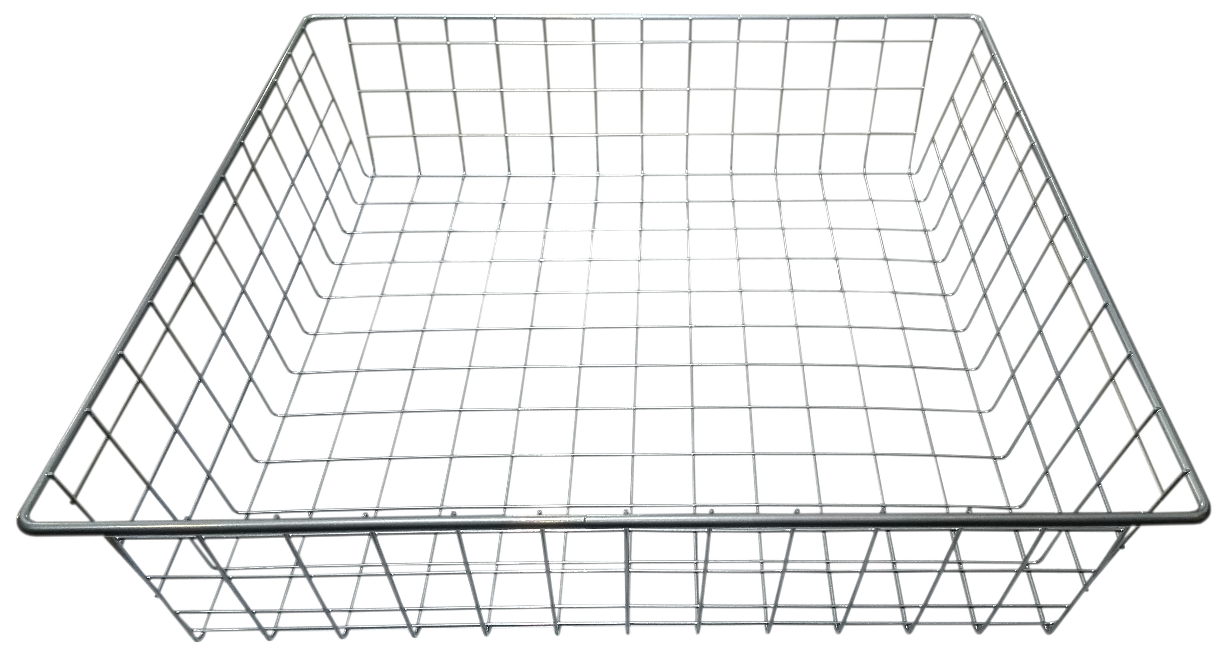 Изображение товара Корзина для шкафа GTV 18235 43x12x48 см металл пластик серый для хранения