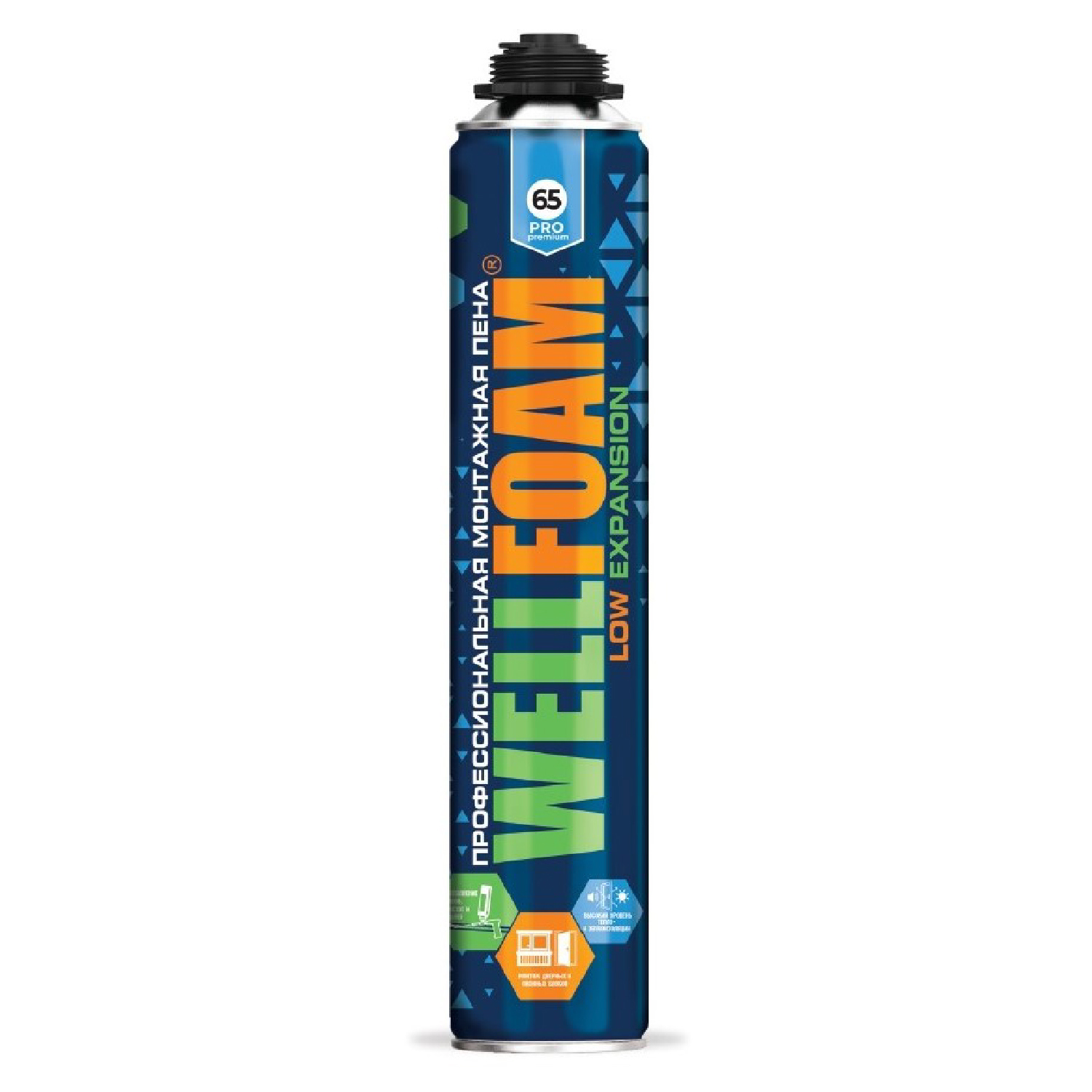 Изображение товара Пена монтажная Wellfoam PRO 65 LOW EXPENSION всесезонная 0.80л для точных монтажных работ