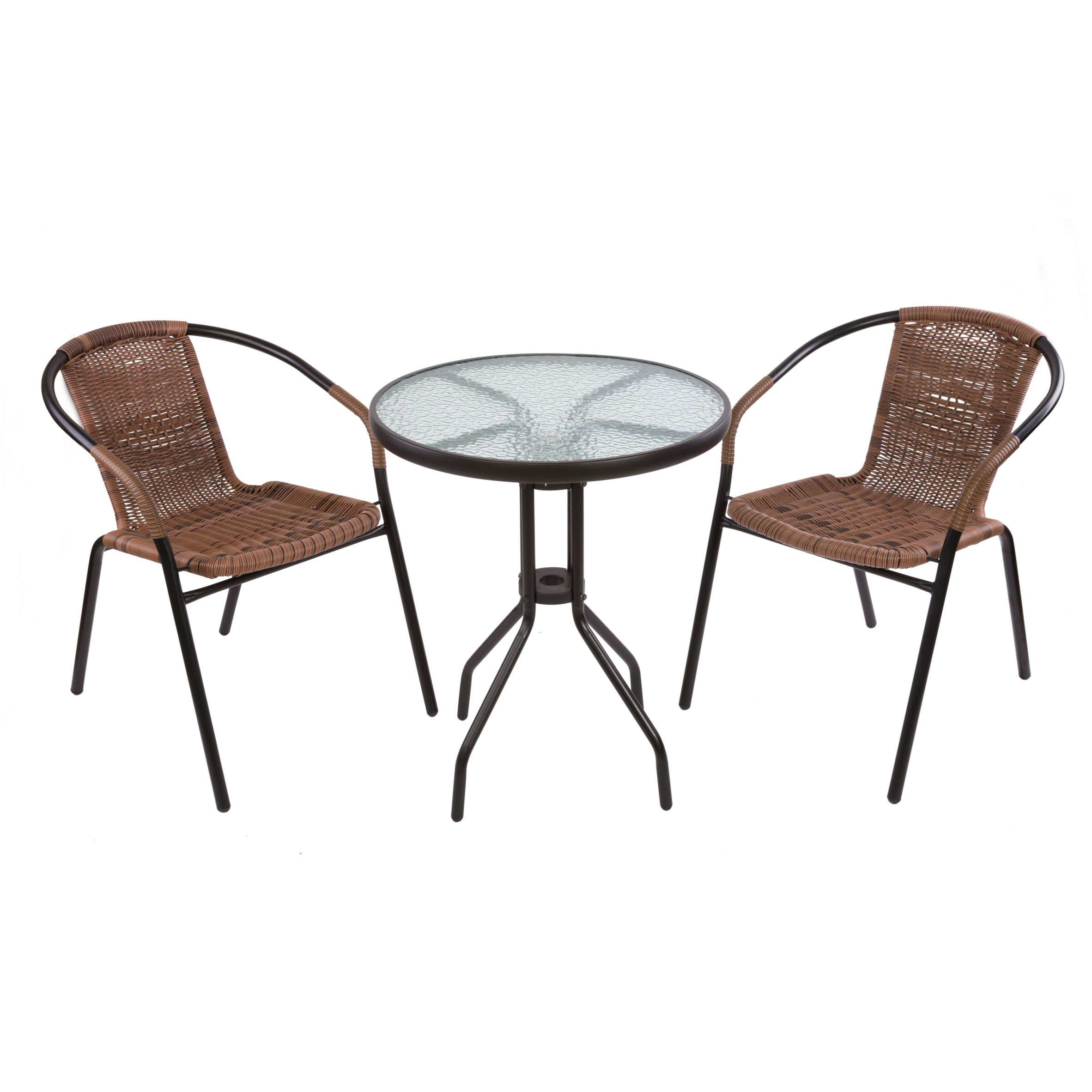 Изображение товара Комплект садовой мебели для обеда из металла и PE-ротанга Экодизайн Patio черный