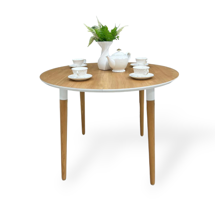 Изображение товара Стол круглый МФ Пирамида 26 Opera 1529-4 90x90x76 см массив дерева цвет дуб