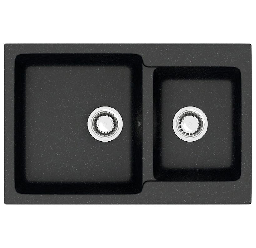 Изображение товара Врезная мойка Azario CS00079903 76.50x50x19 см искусственный камень цвет черный