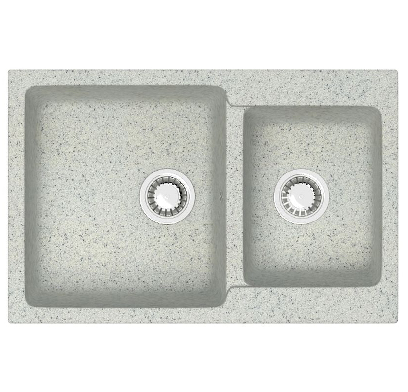 Изображение товара Врезная мойка Azario CS00079906 76.50x50x19 см искусственный камень цвет светло-серый