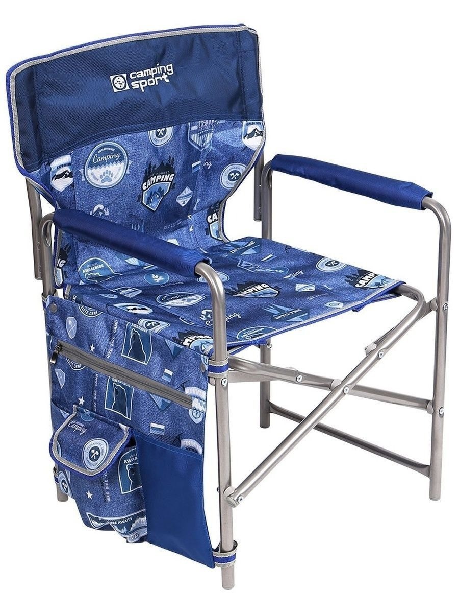 Изображение товара Кресло садовое складное Nika КС2 55x49x82 см металлическое синий Россия