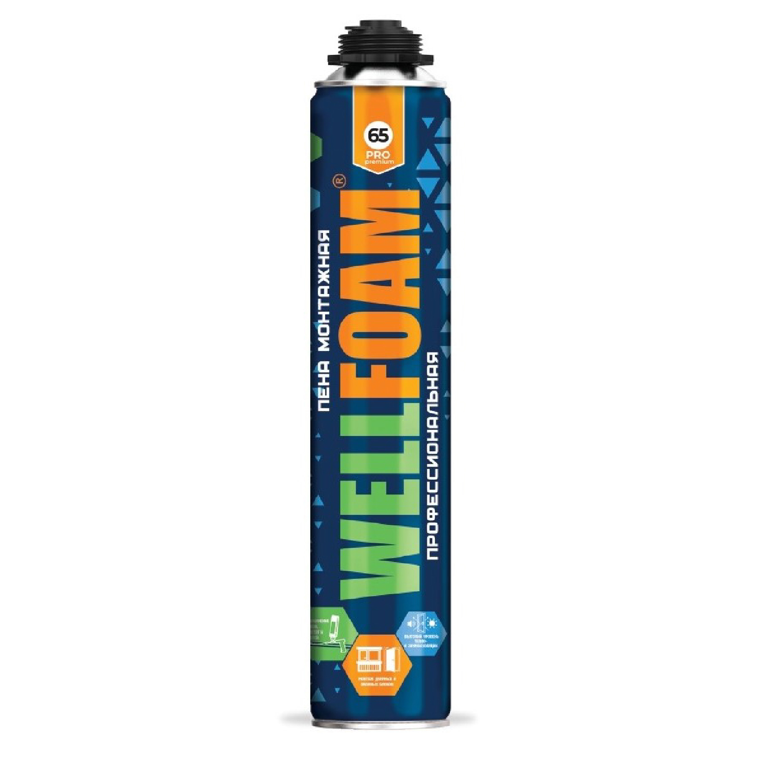 Изображение товара Пена монтажная профессиональная Wellfoam PRO 65 premium всесезонная 0.8 л