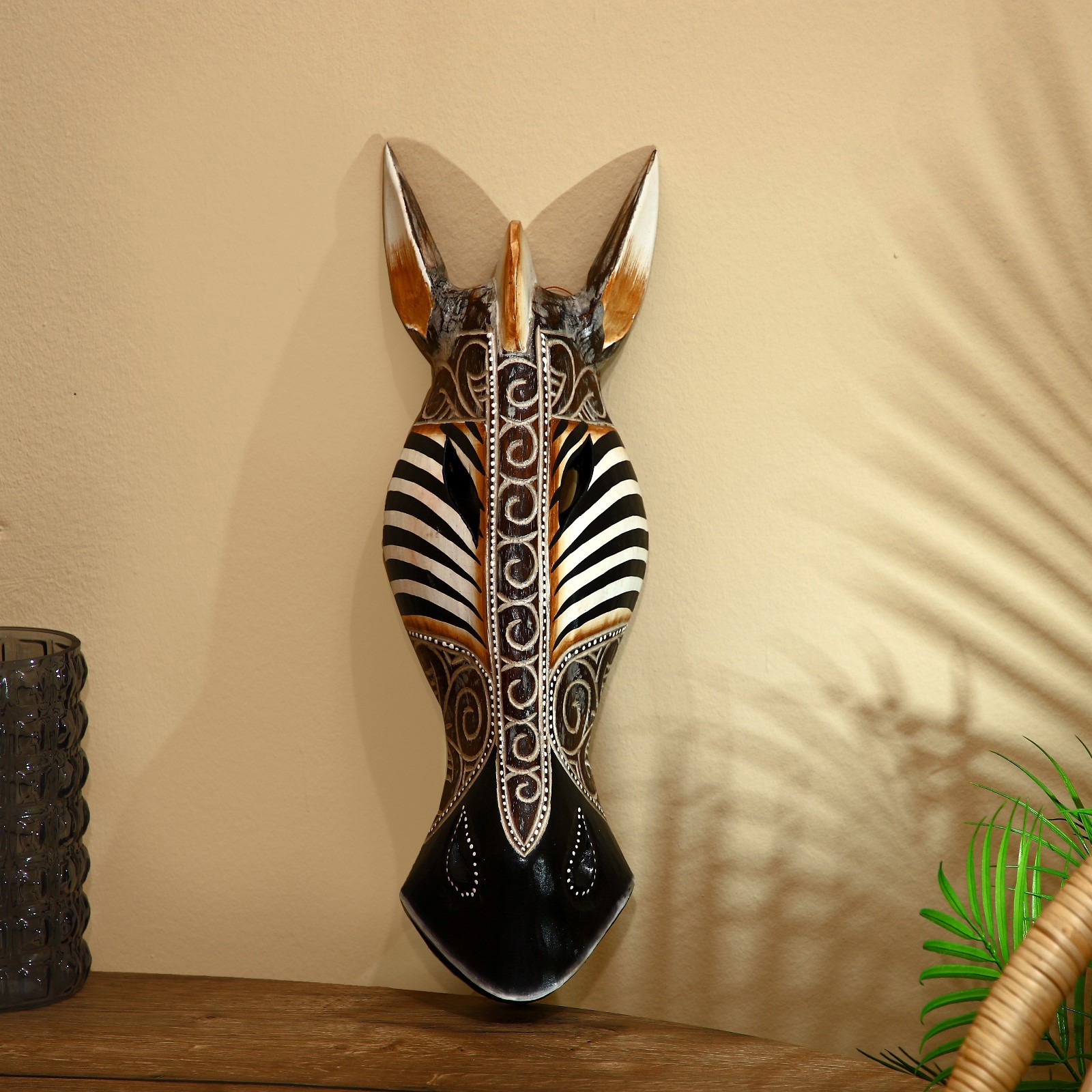 Изображение товара Панно маска интерьерная "Зебра" завитки, 55 см