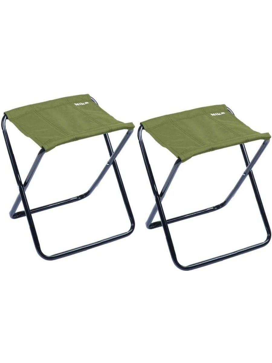 Изображение товара Садовый складной табурет Nika НПС зеленый 2 шт