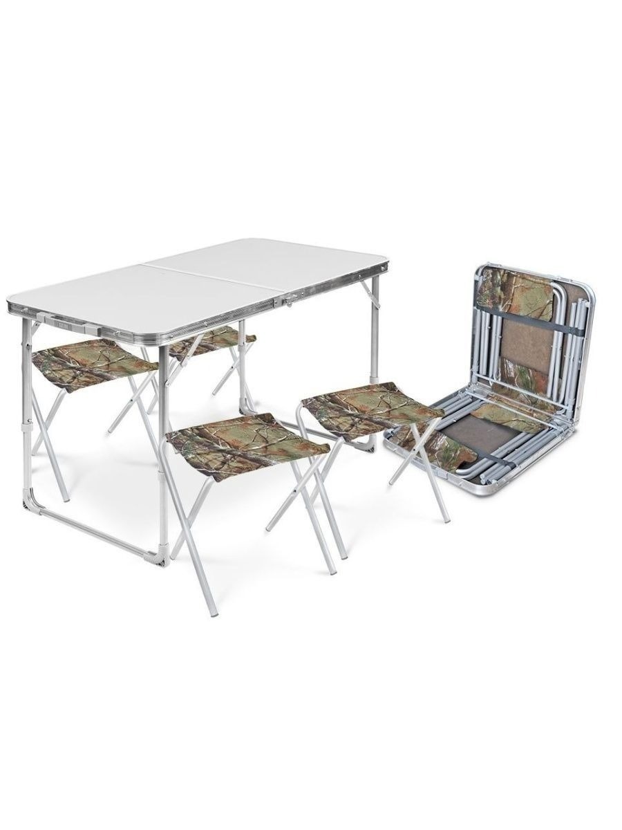 Изображение товара Набор садовой мебели для обеда Nika ССТ-К2/1 алюминий серый металлик