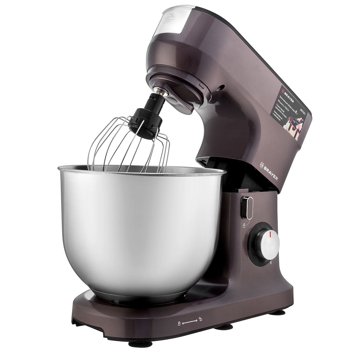 Изображение товара Миксер планетарный Brayer BR1501 1200 Вт цвет коричневый