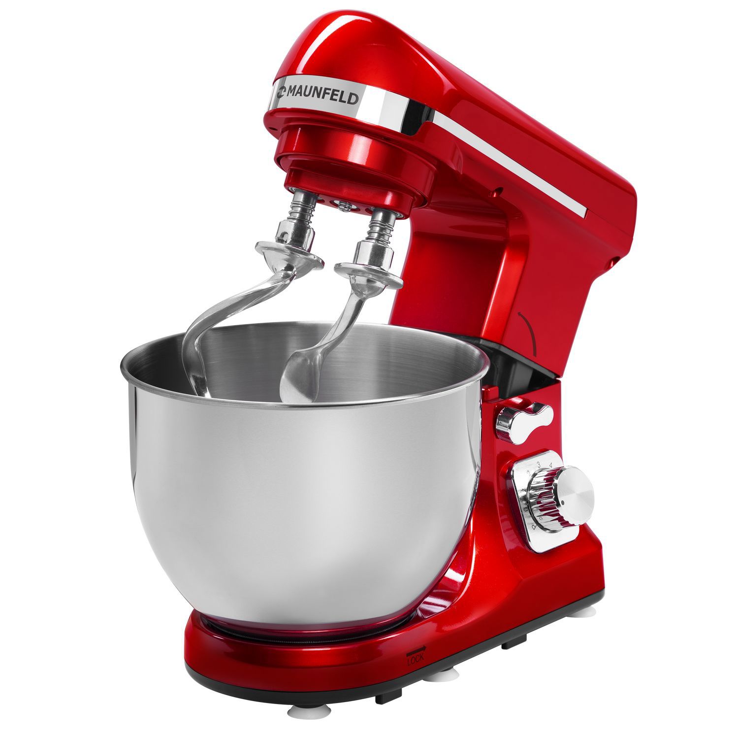 Изображение товара Планетарный миксер Maunfeld MF-434CH 1000 Вт 5 л вишня moderna кухонная техника