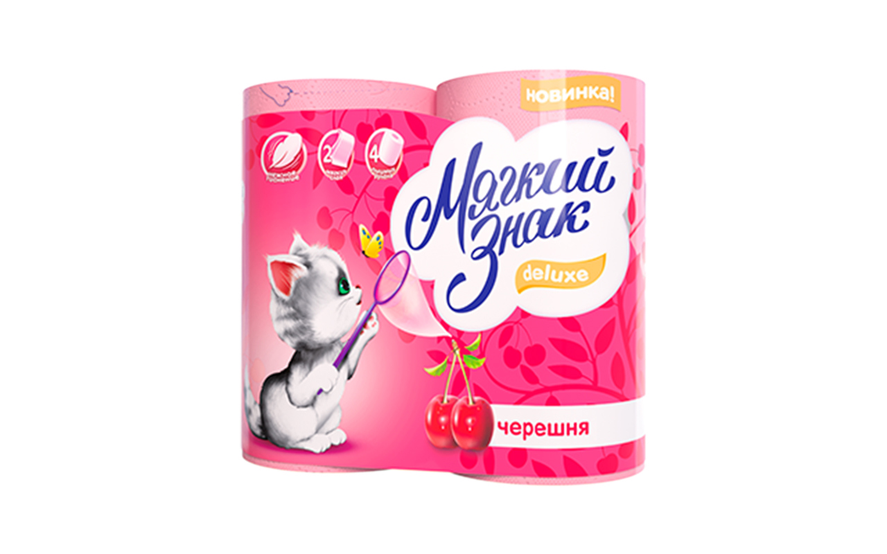 Изображение товара Туалетная бумага Мягкий знак Делюкс 24518 2х-сл. 4шт.