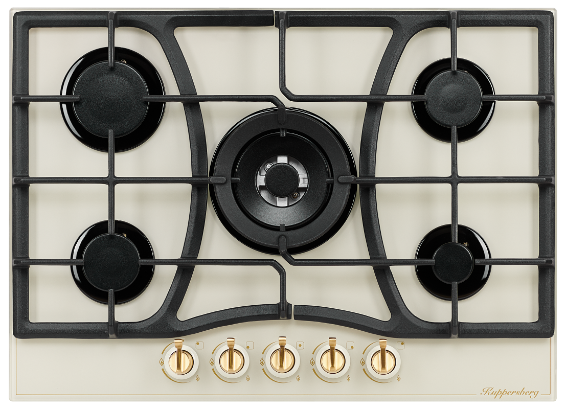 Изображение товара Газовая варочная панель Kuppersberg FG 703 C Bronze 5 конфорок стеклокерамика