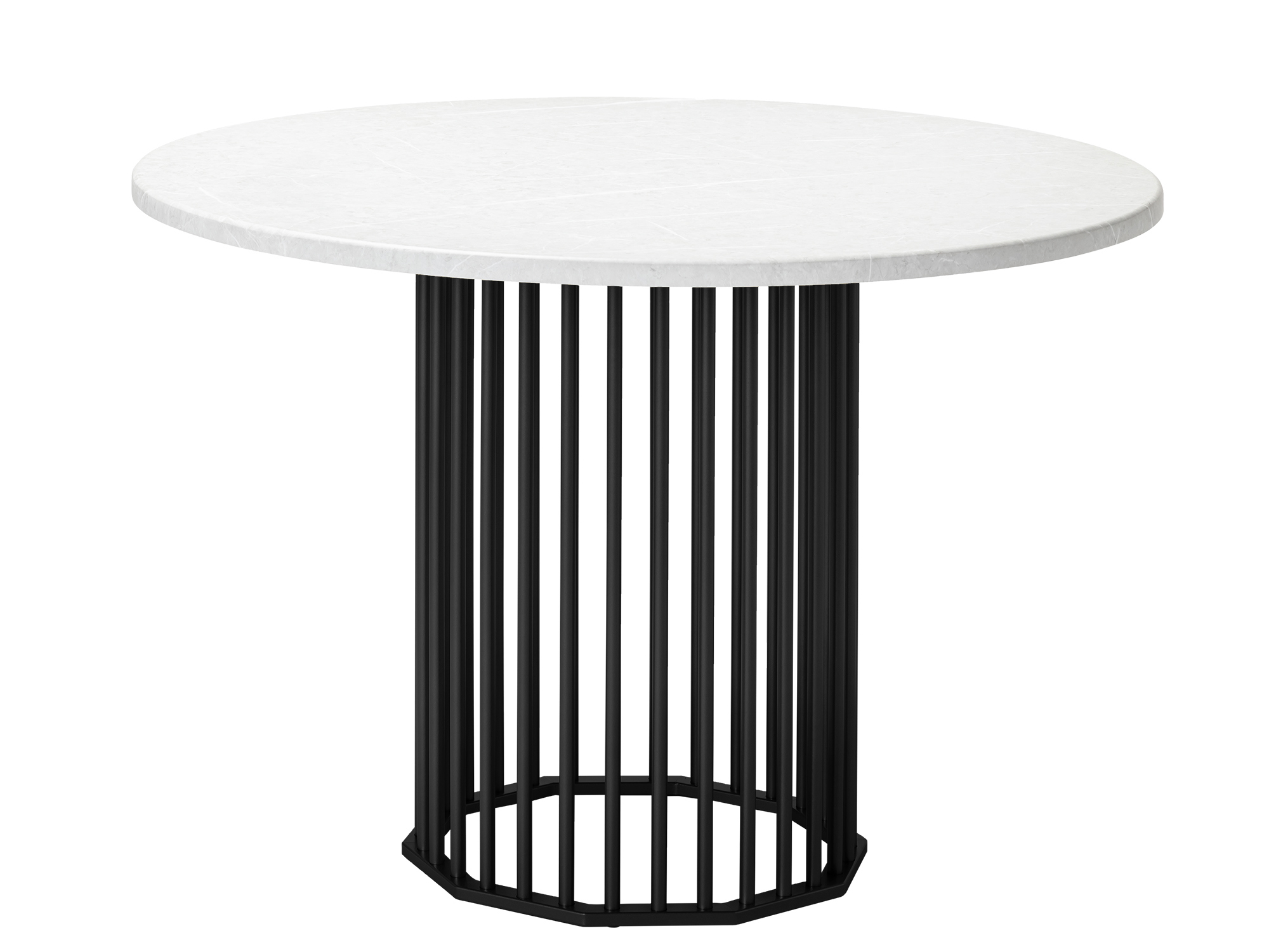 Изображение товара Круглый кухонный стол R-home Patrik 110x110 см светло-серый МДФ для кухни и гостиной