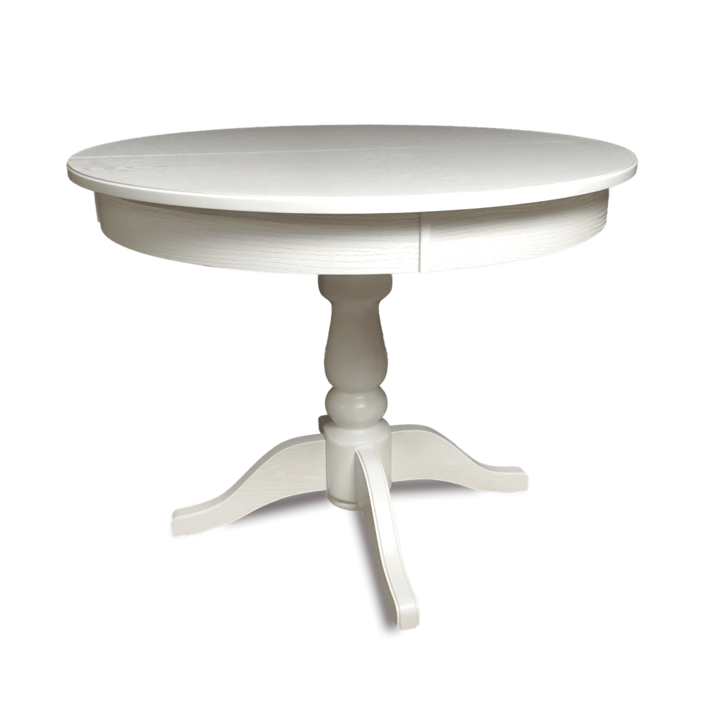 Изображение товара Круглый раздвижной кухонный стол Пирамида 26 Анкона 100-140 см белый