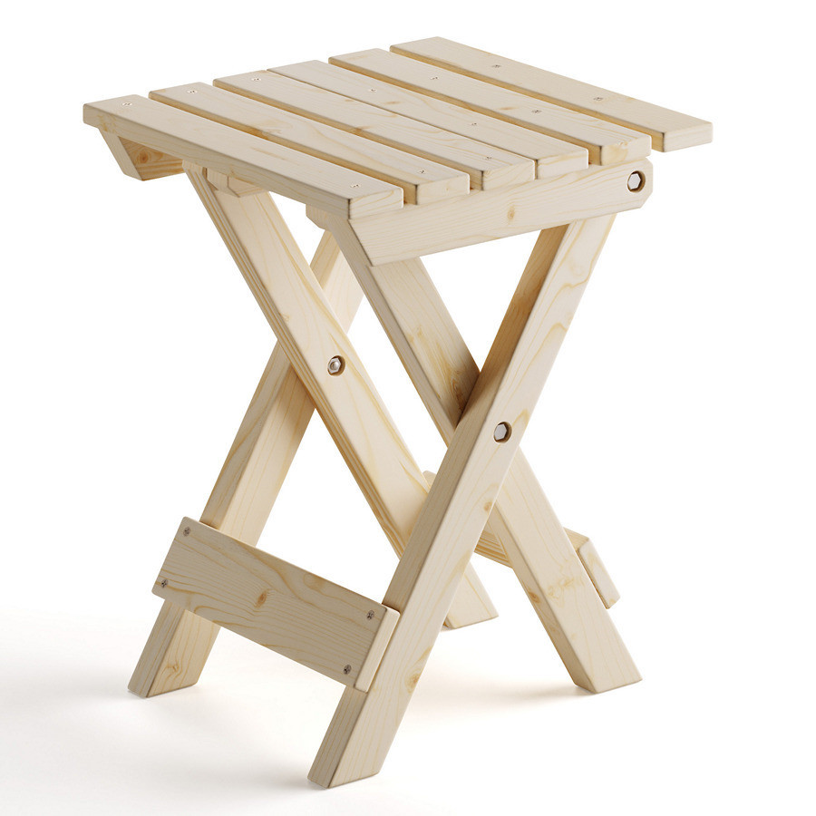 Изображение товара Табурет садовый Домаклево ts-natura 31x43 см из дерева