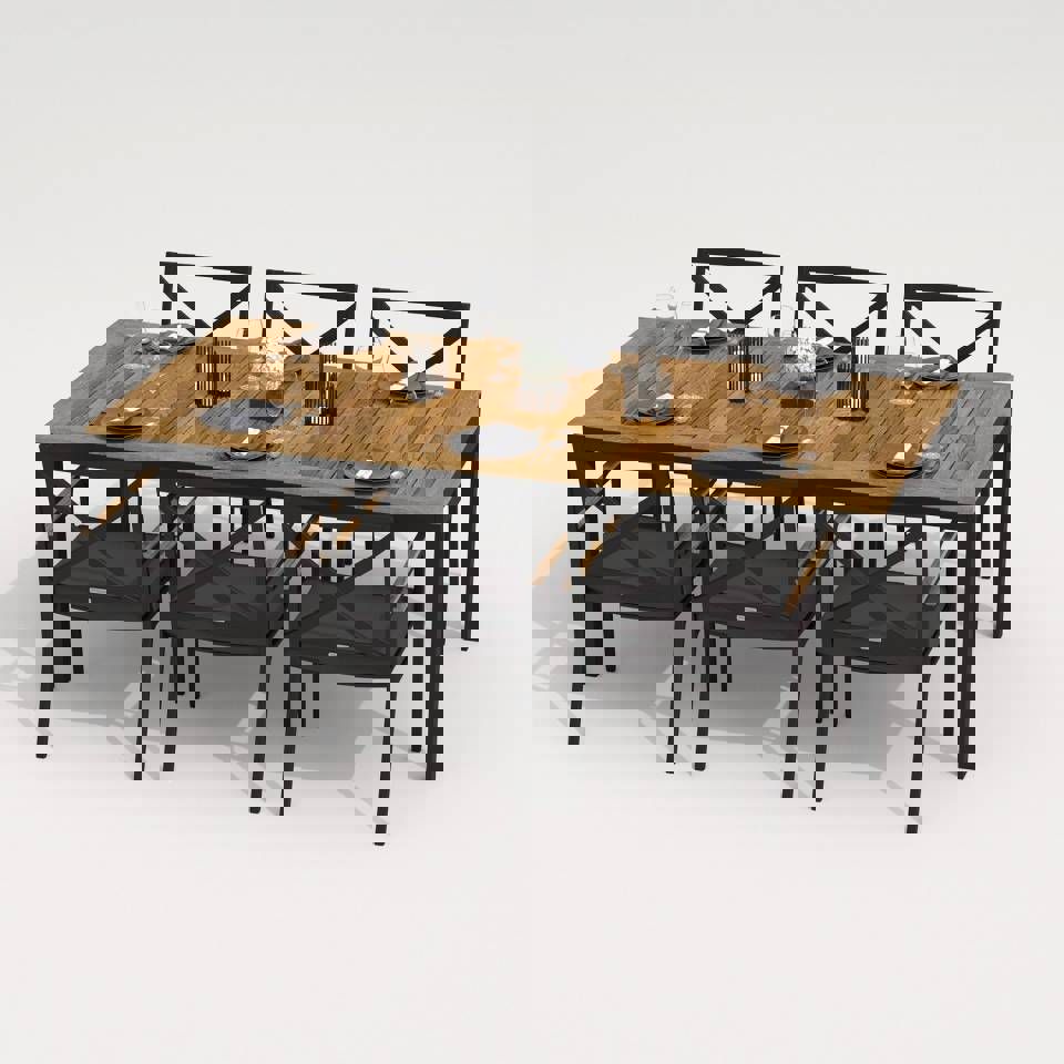 Изображение товара Набор садовой мебели для отдыха IDEAL PATIO TELLA FESTA 200 dark с подушками