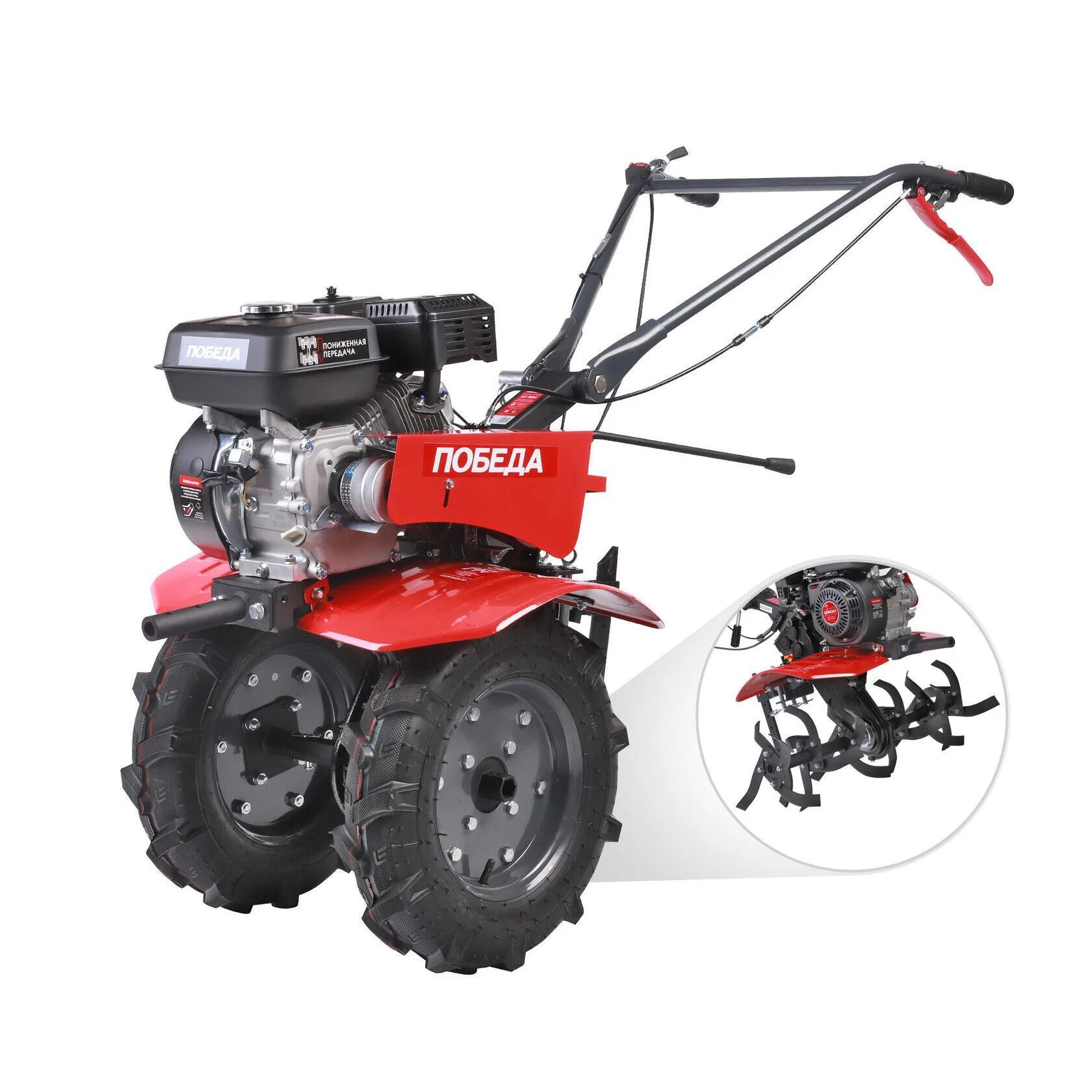 Изображение товара Мотоблок бензиновый Победа АК 23М 7 л.с. для садовых работ и обработки почвы