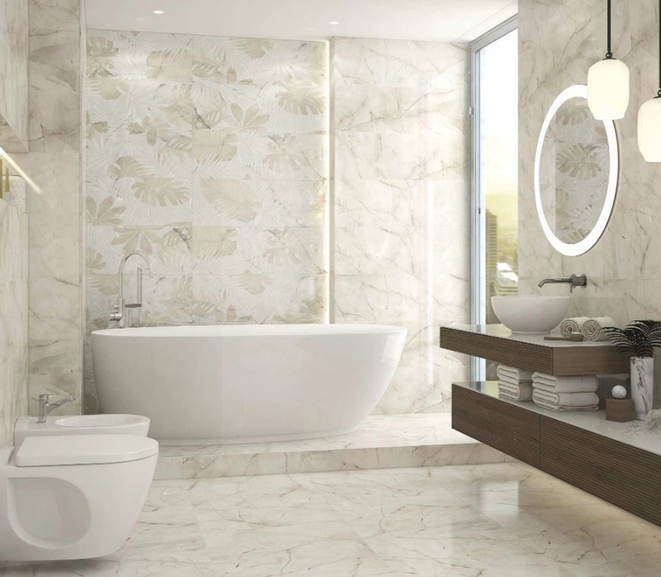 Изображение товара Керамин Ильяда 30x90 см серый глянцевый мрамор настенная плитка