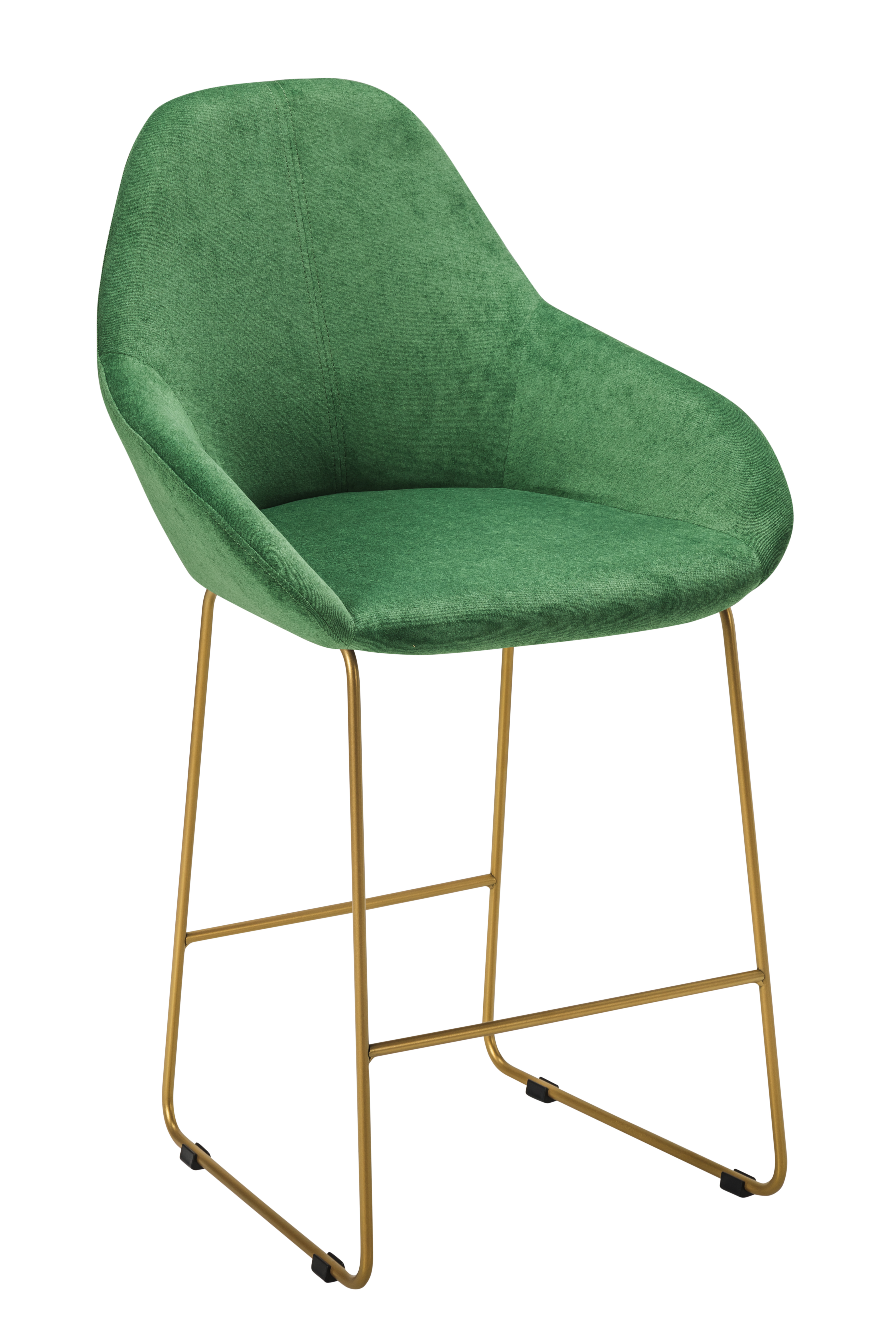 Изображение товара Барный стул R-home Kent 58.5x104.5x59.5 см цвет зеленый/золотой