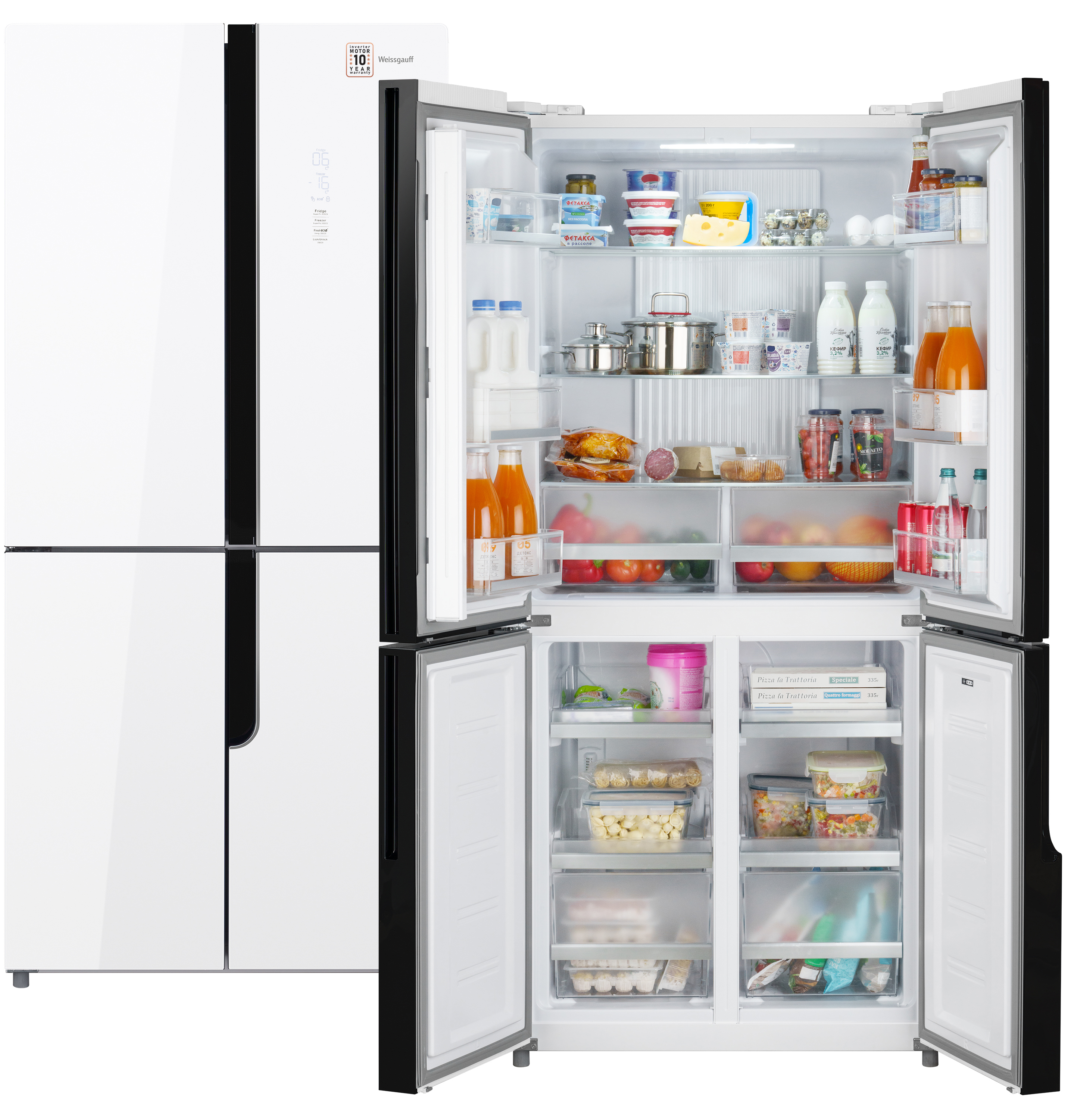 Изображение товара Отдельностоящий холодильник Weissgauff WCD 470 WG 83x183.4 см Белый с No Frost