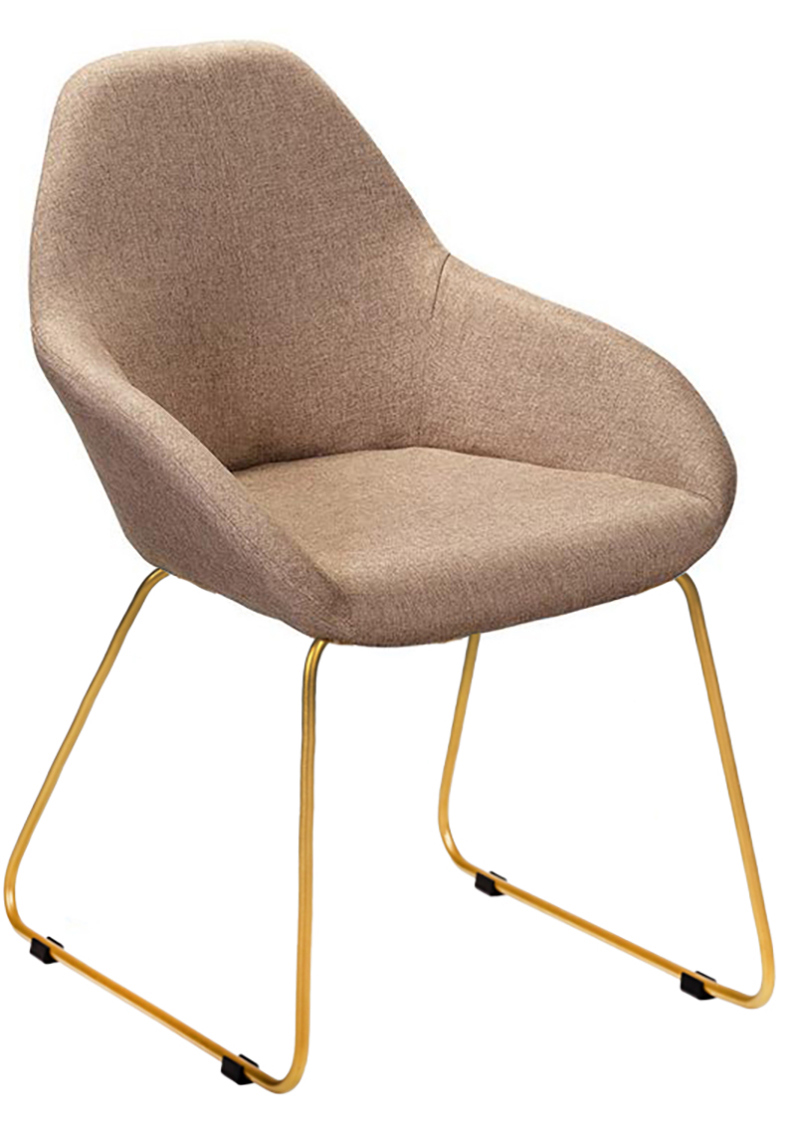 Изображение товара Кресло R-home Kent Линк 58.5x84x59.5 см цвет светло-коричневый/золотой