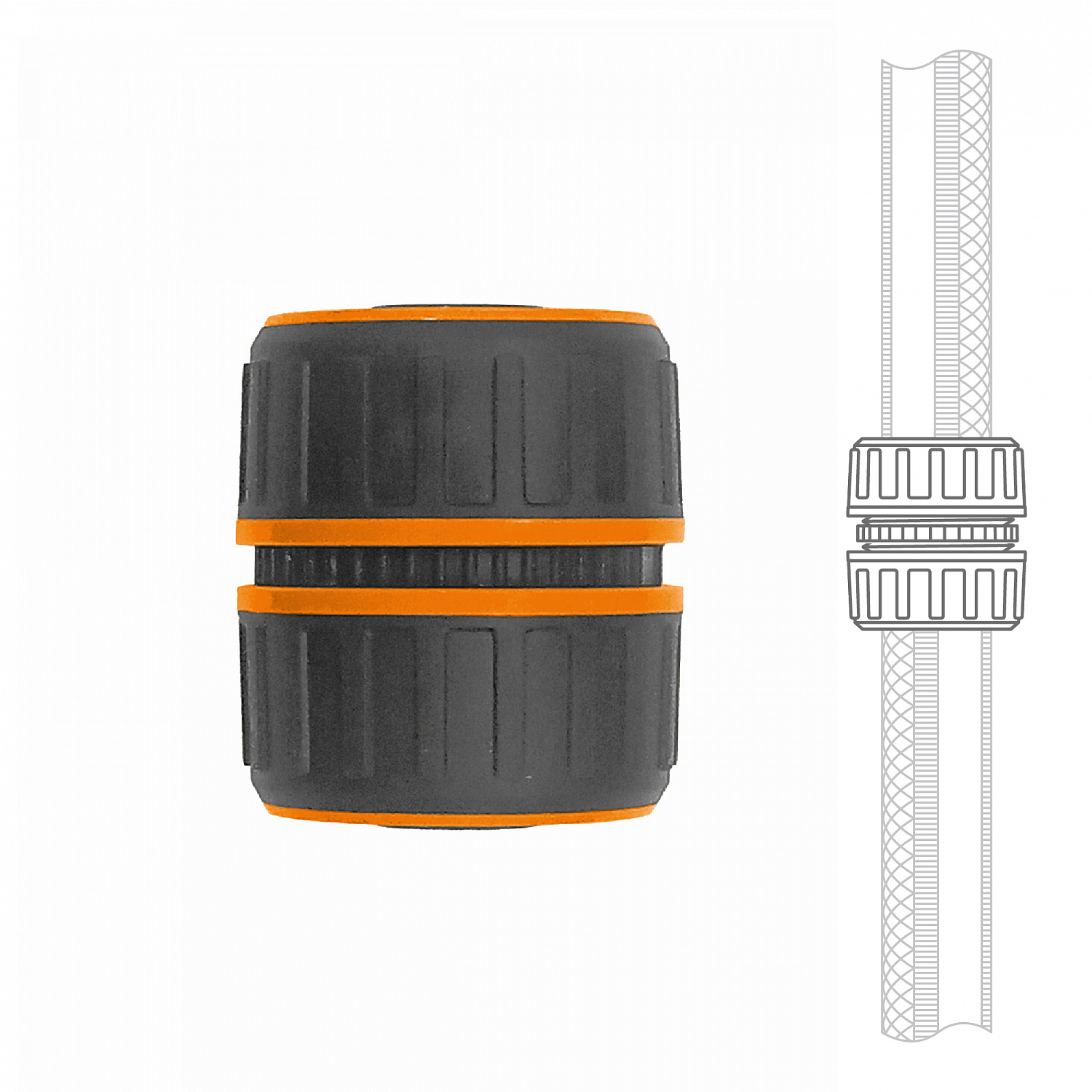 Изображение товара Муфта ремонтная для шланга 15-19 мм 5/8"-3/4" Daewoo DWC 3119