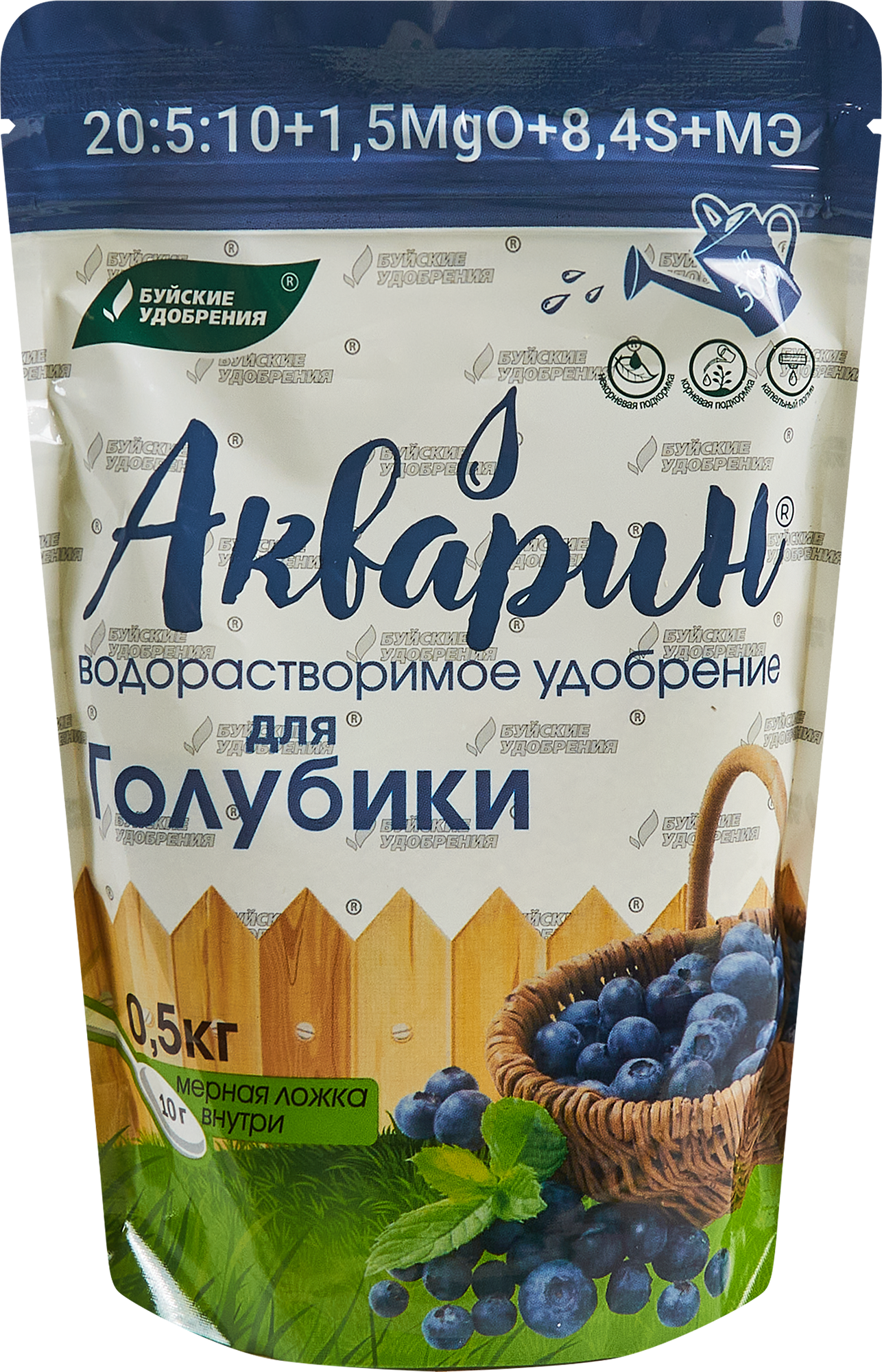 Изображение товара Минеральное удобрение Акварин для голубики Буйские удобрения 0.5 кг Изображение товара Минеральное удобрение Акварин для голубики Буйские удобрения 0.5 кг