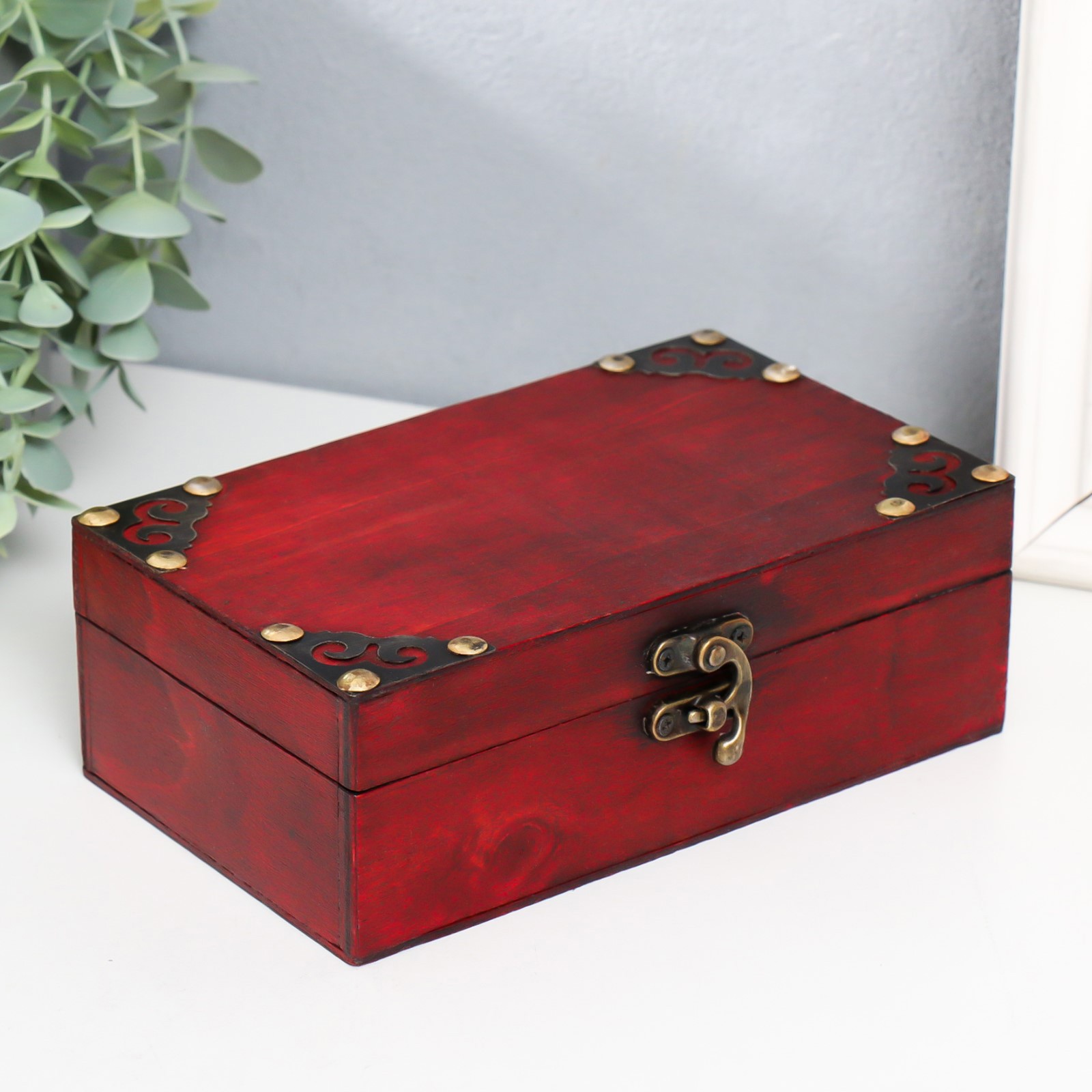 Изображение товара Шкатулка-сундучок "Яснорада" 18x11, 5x6 см, красная