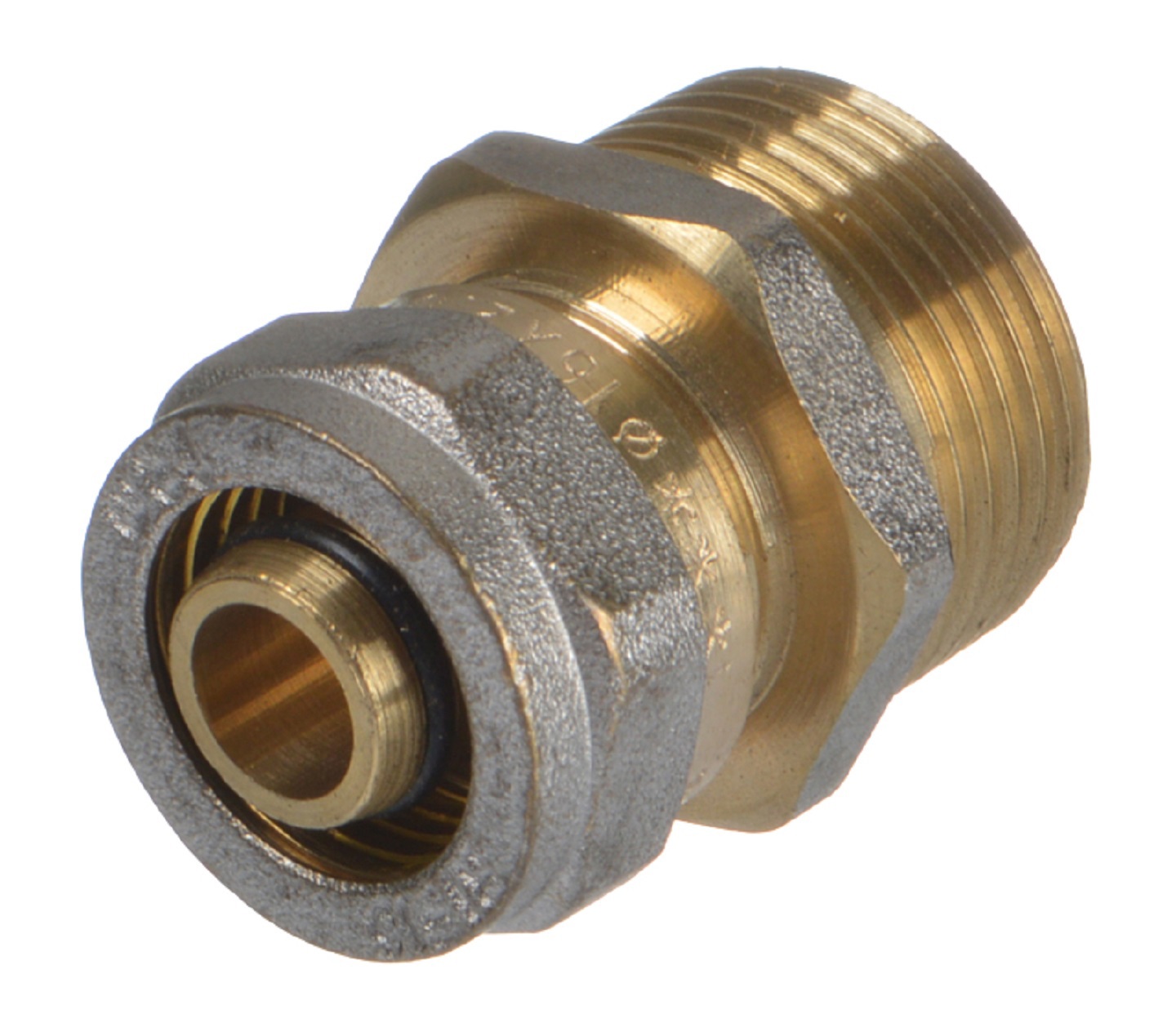 Изображение товара Муфта комбинированная латунь 3/4"x16 мм НР для систем отопления и водоснабжения