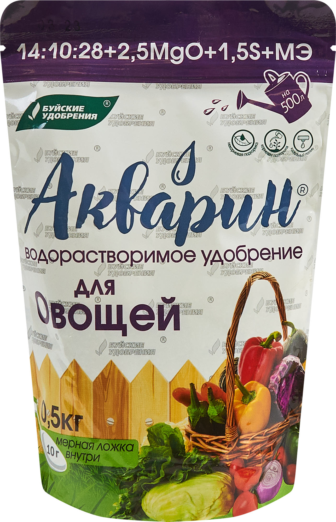 Изображение товара Удобрение Минеральное для овощей Буйские Удобрения Акварин 0.5 кг