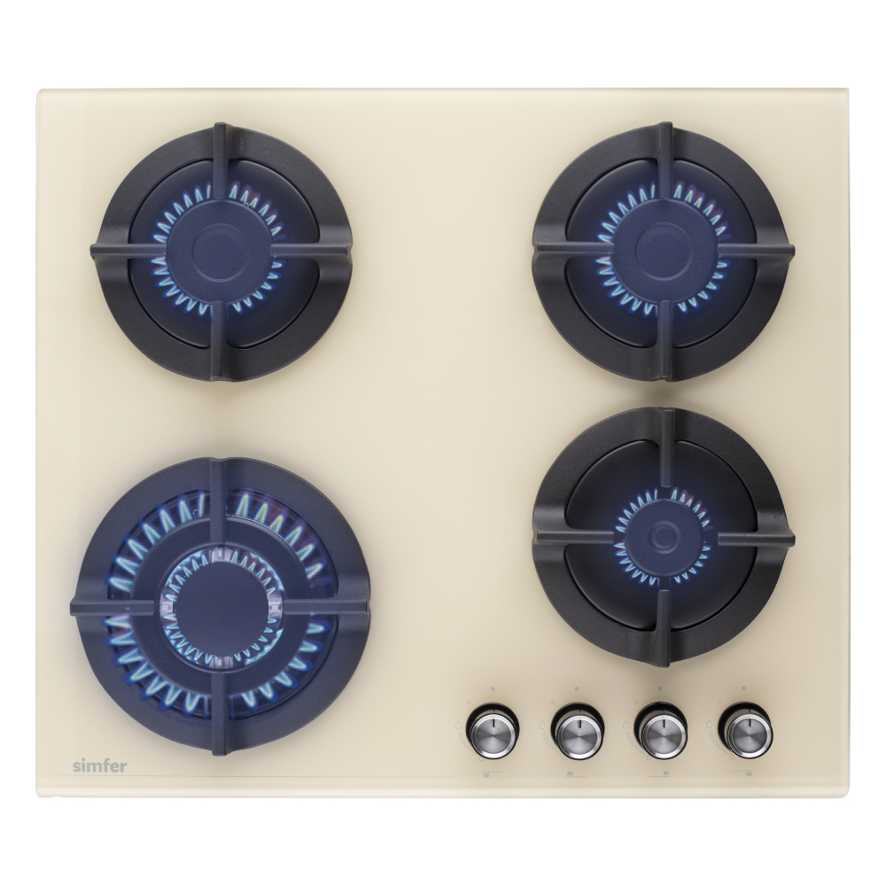 Изображение товара Газовая варочная панель Simfer H60N41O571 60 см 4 конфорки цвет бежевый