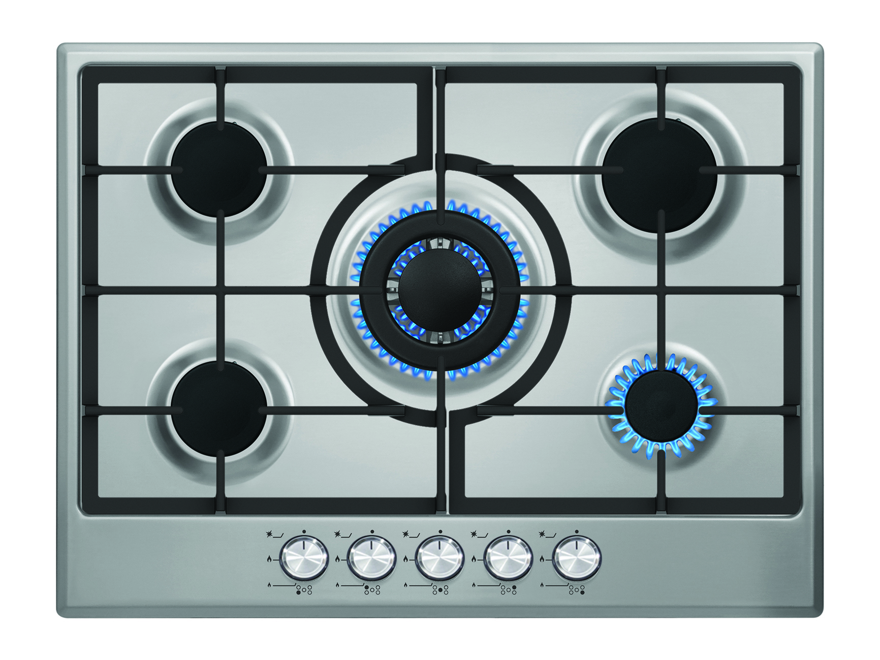 Изображение товара Газовая варочная панель Simfer H70W51M522 70 см 5 конфорок цвет серебряный