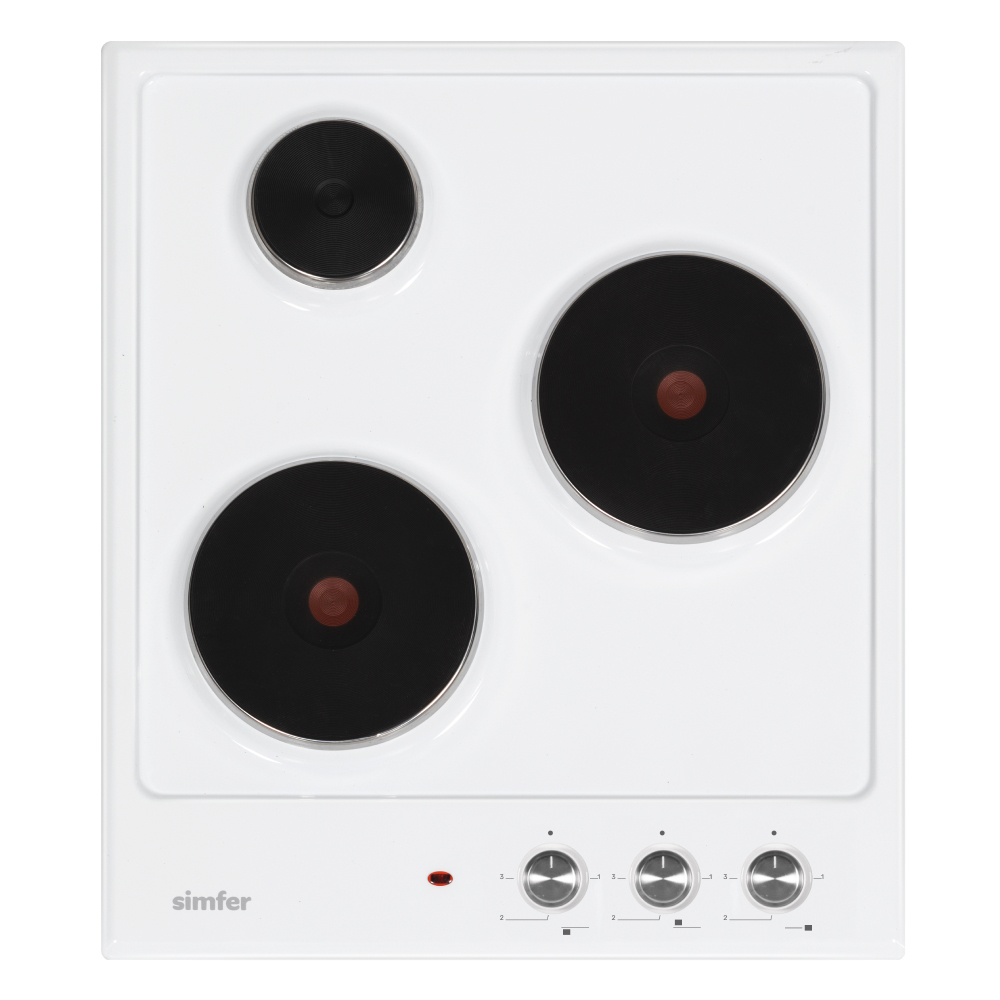Изображение товара Электрическая варочная панель Simfer H45E03W016 44 см 3 конфорки цвет белый