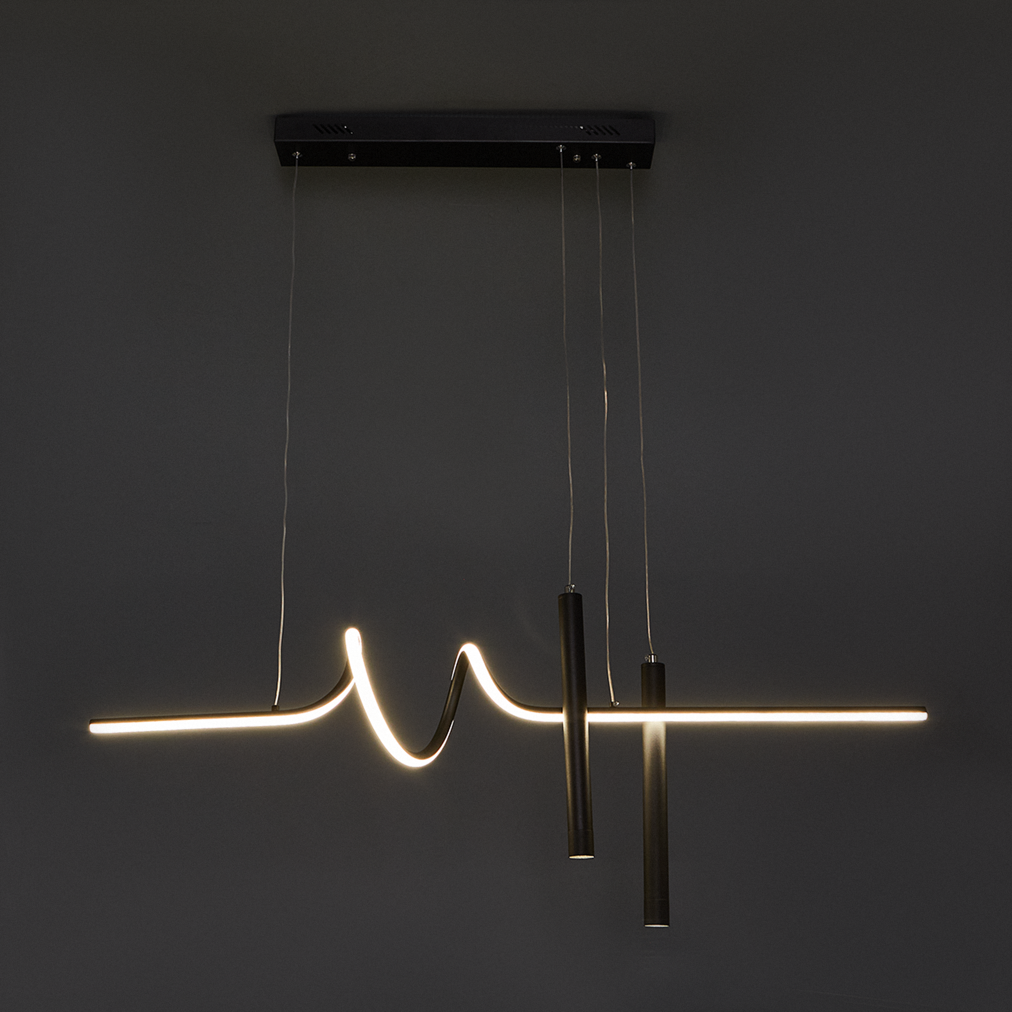 Изображение товара Светильник подвесной светодиодный Eurosvet 36 Вт 4 м² нейтральный белый свет, цвет чёрный