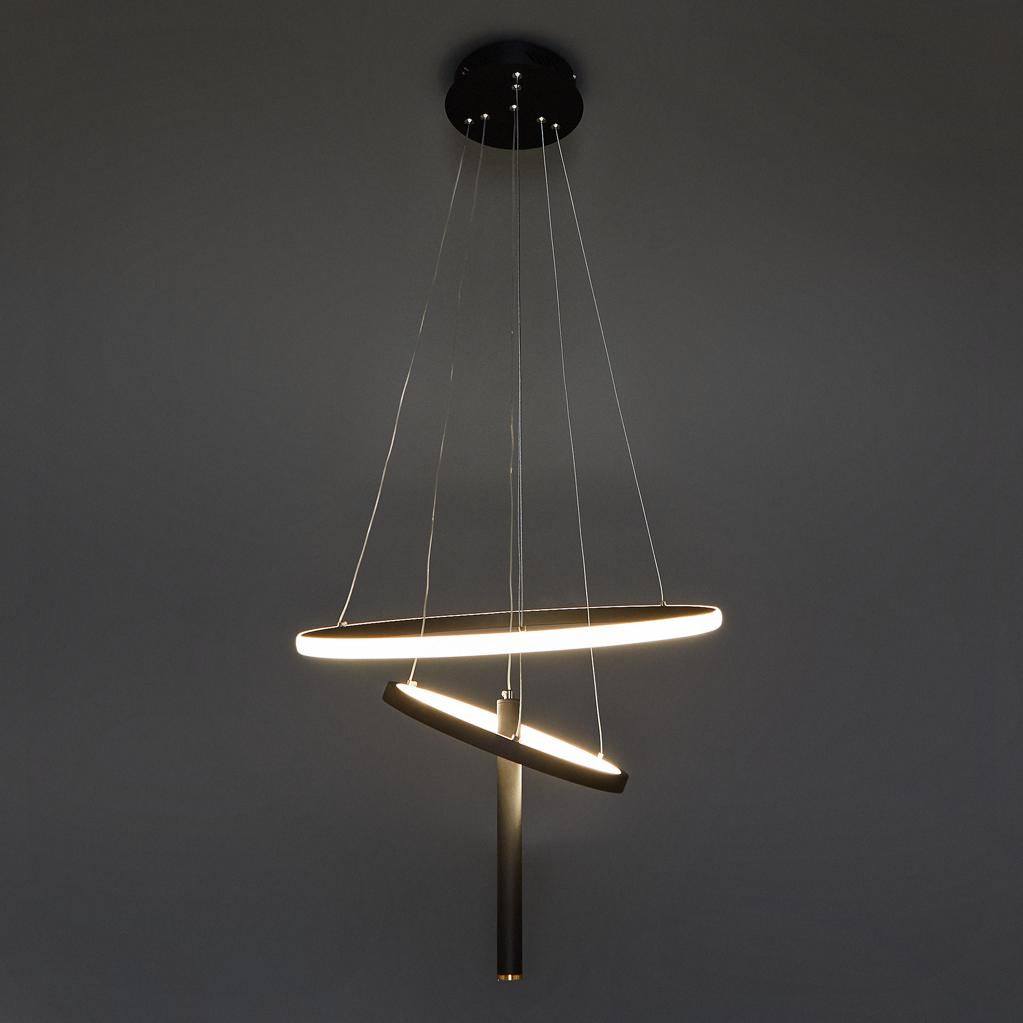 Изображение товара Светильник подвесной светодиодный Eurosvet 53 Вт нейтральный белый черный