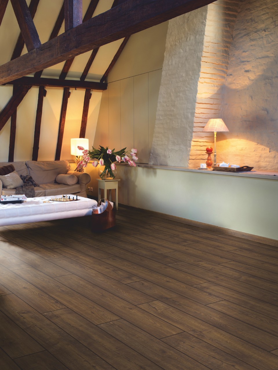 Изображение товара Ламинат Quick Step Дуб деревенский 32 класс толщина 8 мм с фаской 1.311 м²