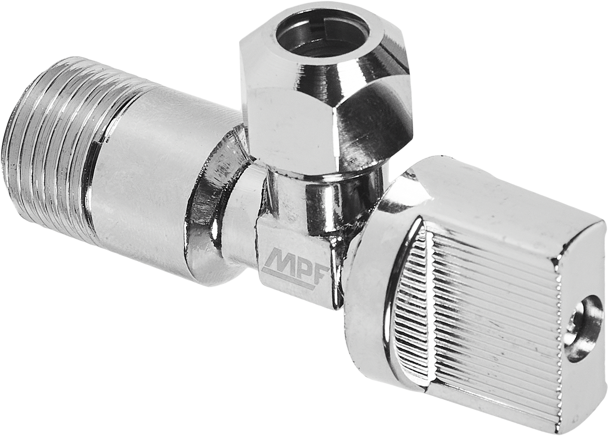 Изображение товара Кран шаровой прямой MPF DN15 PN10 1/2"x3/8" НР латунь ручка флажок