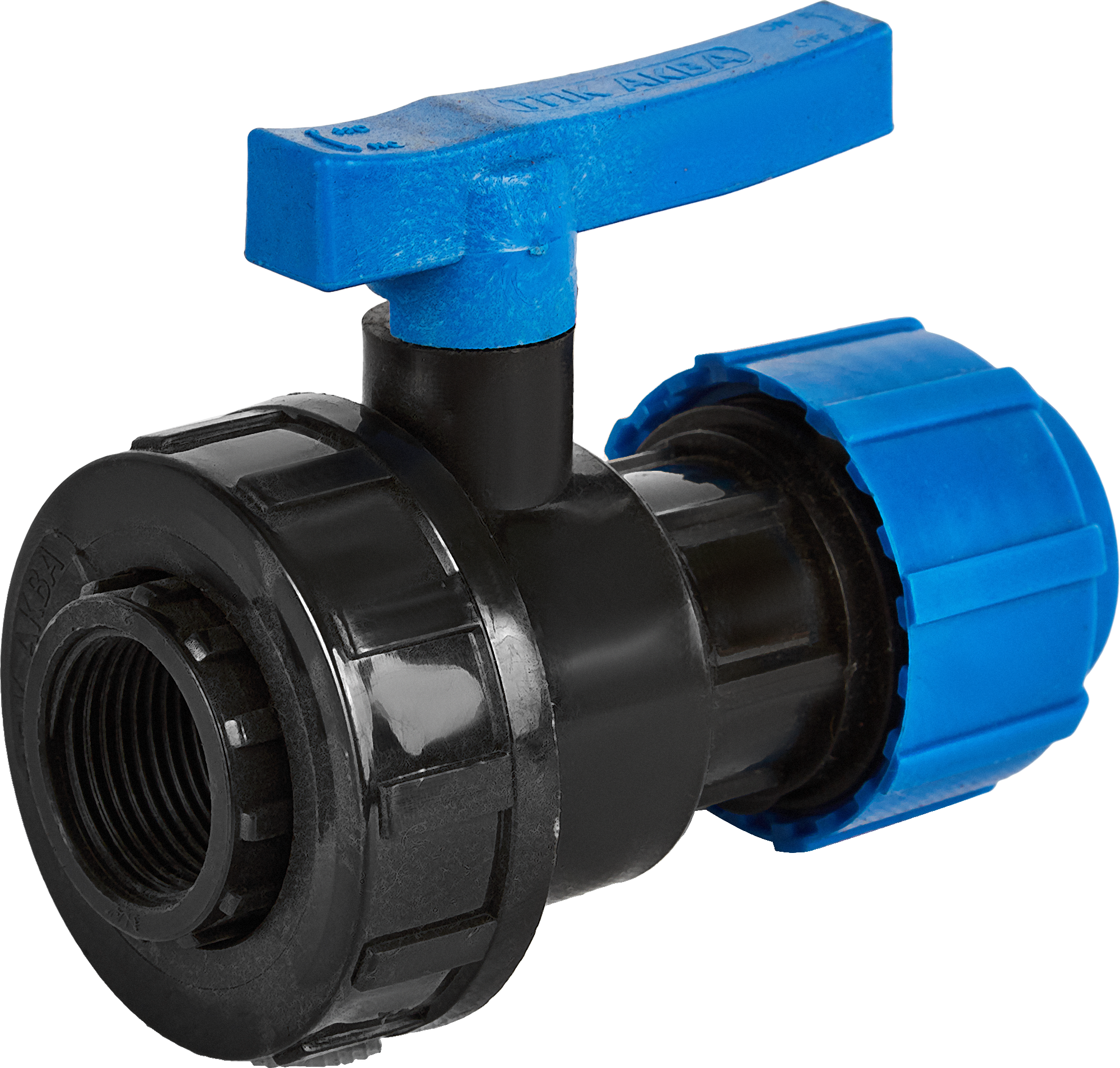 Изображение товара Кран шаровой прямой ТПК-Аква DN25 PN16 3/4"x25 ВР полипропилен ручка флажок