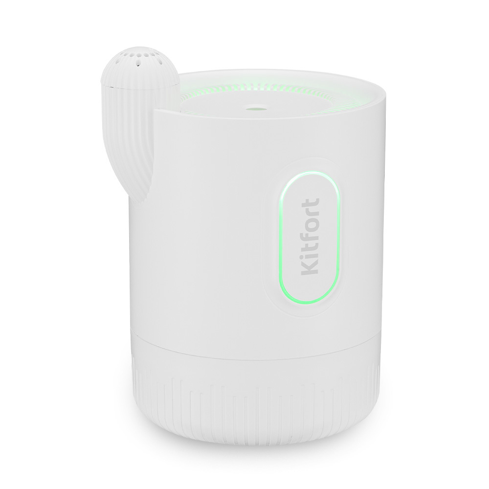 Изображение товара Компактный ультразвуковой увлажнитель воздуха Kitfort КТ-2867 белый с подсветкой