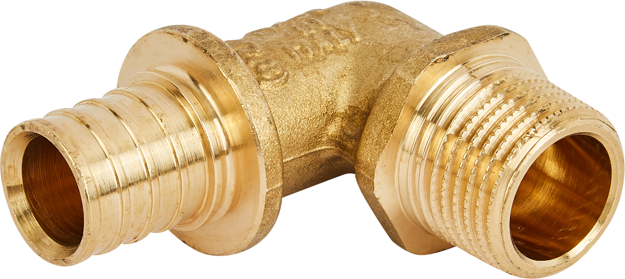 Изображение товара Угольник комбинированный 90° из латуни для труб 20x1/2" STOUT Италия