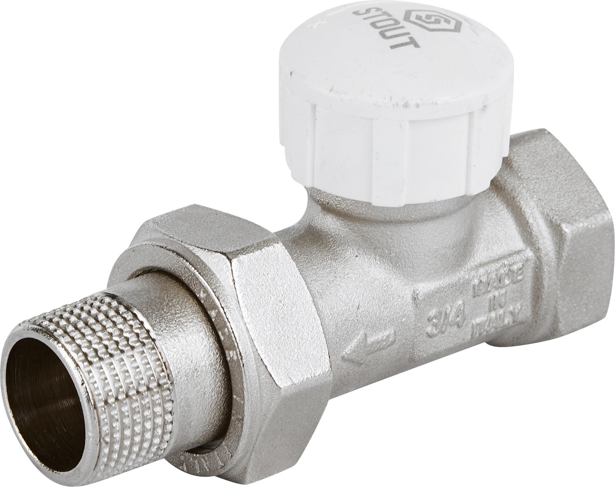 Изображение товара Термостатический клапан Stout SVT-0003-000020 3/4 прямое подключение
