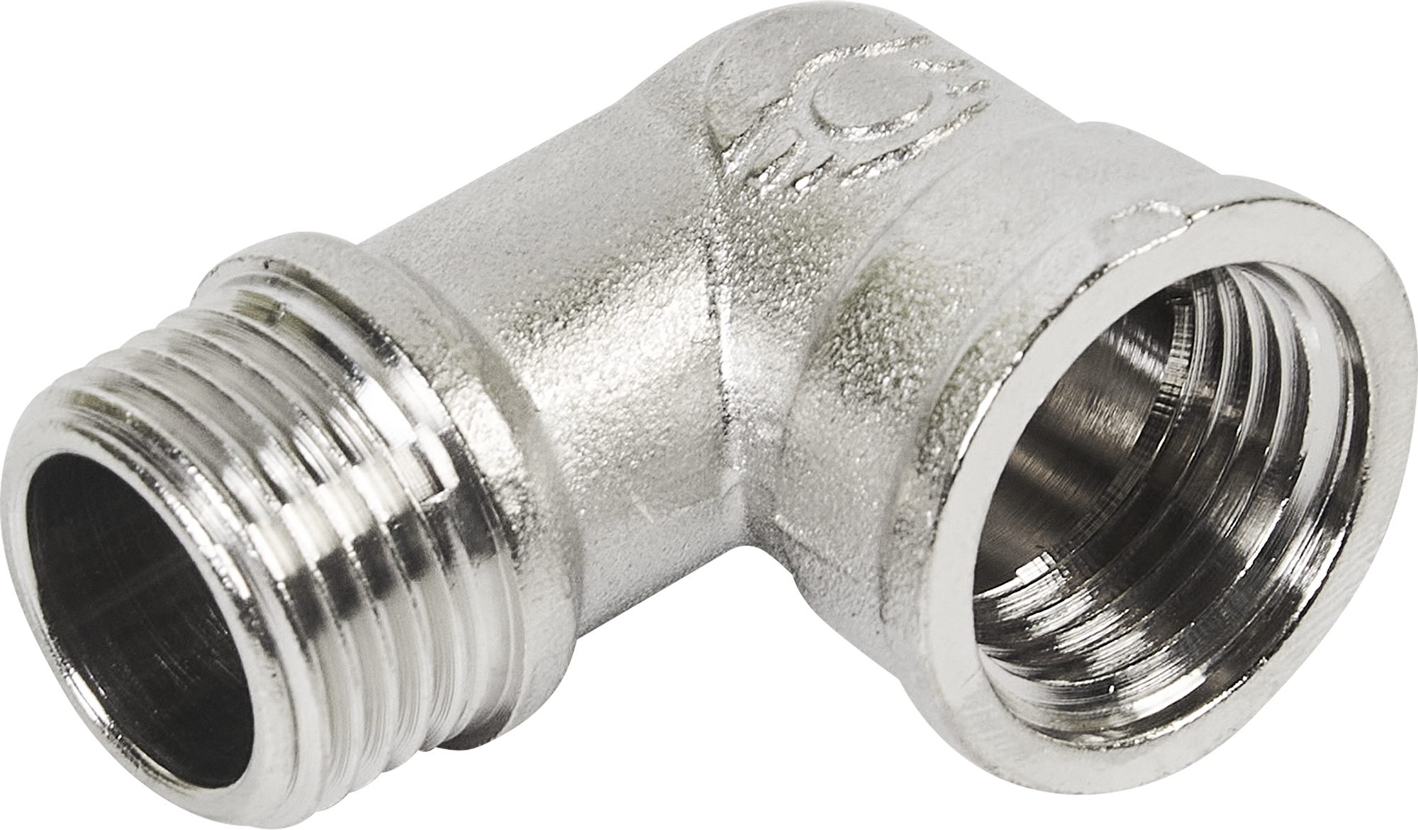 Изображение товара Угол 90° VALFEX 1/2х1/2 латунь никелирование Россия