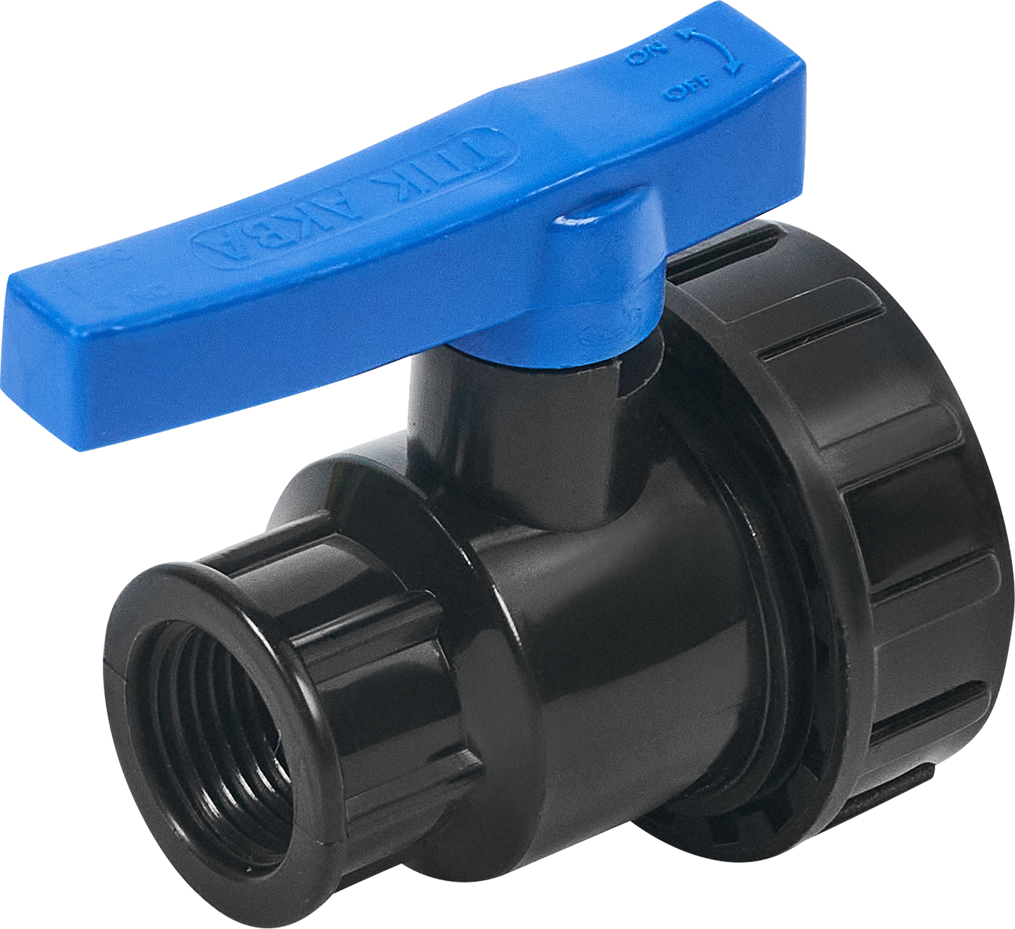 Изображение товара Кран шаровой прямой ТПК-Аква DN15 PN16 1/2 ВР полипропилен ручка флажок Россия