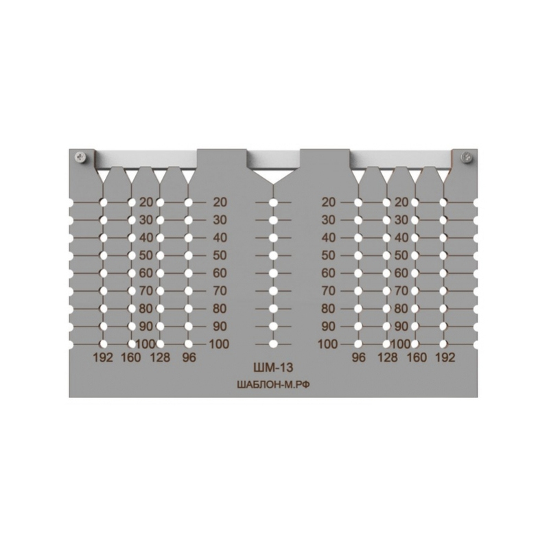 Изображение товара Мебельный шаблон для ручек гетинакс 96-224 мм закрепление точной разметки