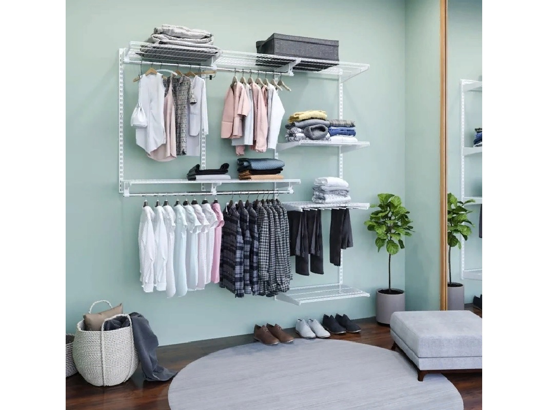 Изображение товара Гардеробная система ТИТАН-GS T-GS-450V 186x205x45 см белая с выдвижной брючницей