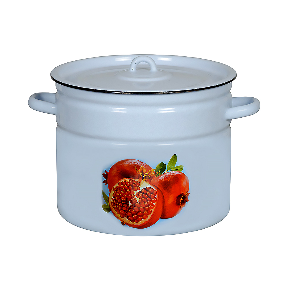 Изображение товара Кастрюля с крышкой 9 л Стальэмаль 1с200с сталь цвет разноцветный