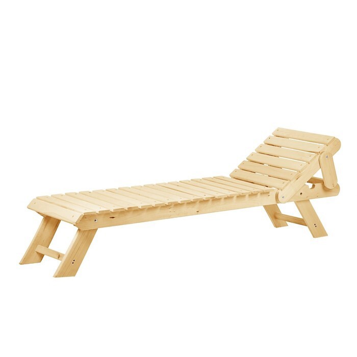 Изображение товара Шезлонг 199.5х60х40 см дерево бежевый