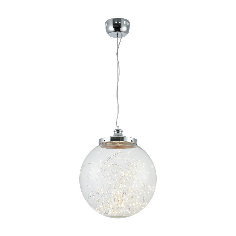 Изображение товара Светильник подвесной светодиодный Freya Isabel FR6157-PL-24W-TR, LED теплый белый свет 11.50 м² цвет серебряный